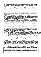 Bài tập ôn tập môn Vật lý Lớp 11